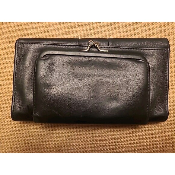 Vintage Rolf’s Leather Womens Checkbook Wallet Bi Fold Cardholder Kisslock - Picture 4 of 9